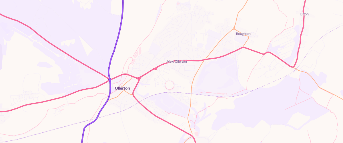 Map showing the location of Newark New Ollerton Superstore
