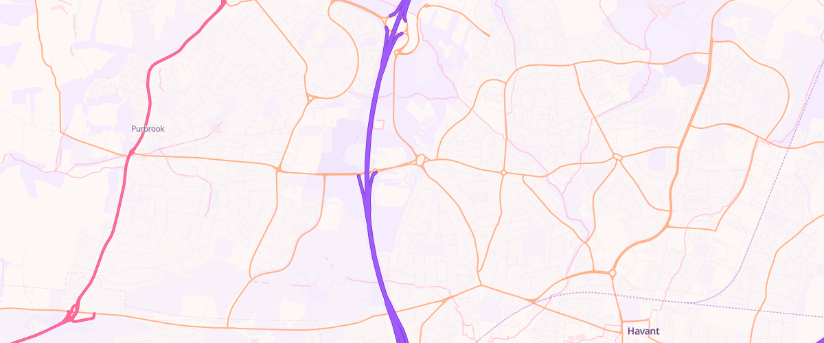 Map showing the location of Asda Havant Supercentre