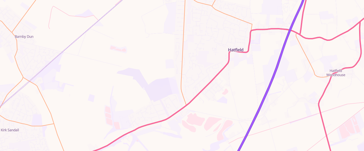 Map showing the location of Dunsfield Service Station