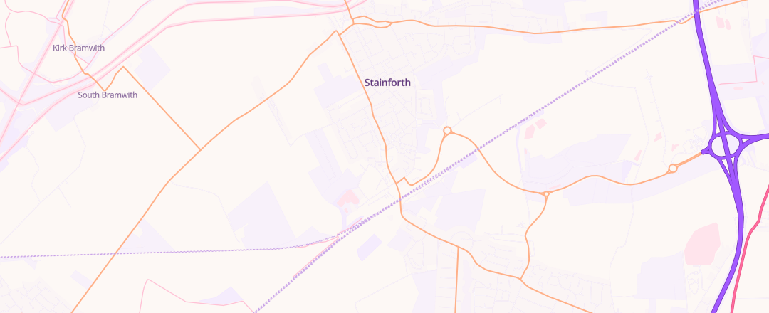 Map showing Stadium Mot Garage, Doncaster