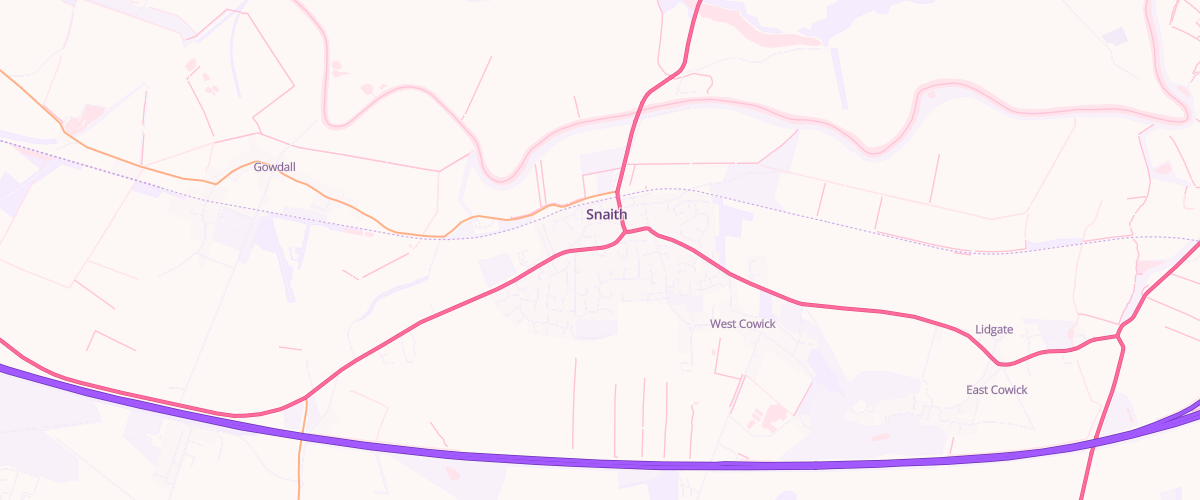 Map showing the location of Snaith Hall Filling Station