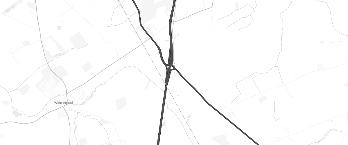 Map showing the location of Welcome Break Hickling