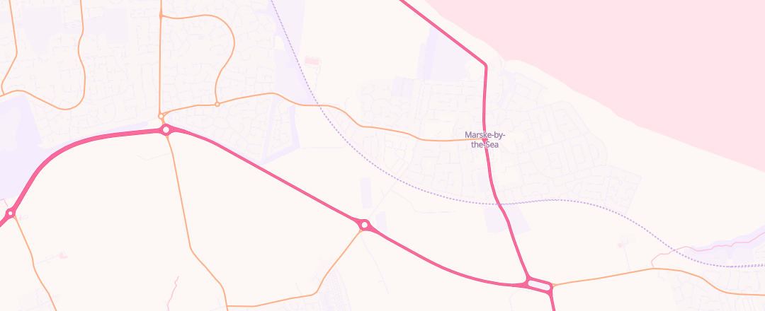 Map showing Tony Hudson Motor Engineer, Redcar
