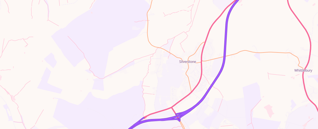 Map showing Silverstone Mot Centre, Silverstone
