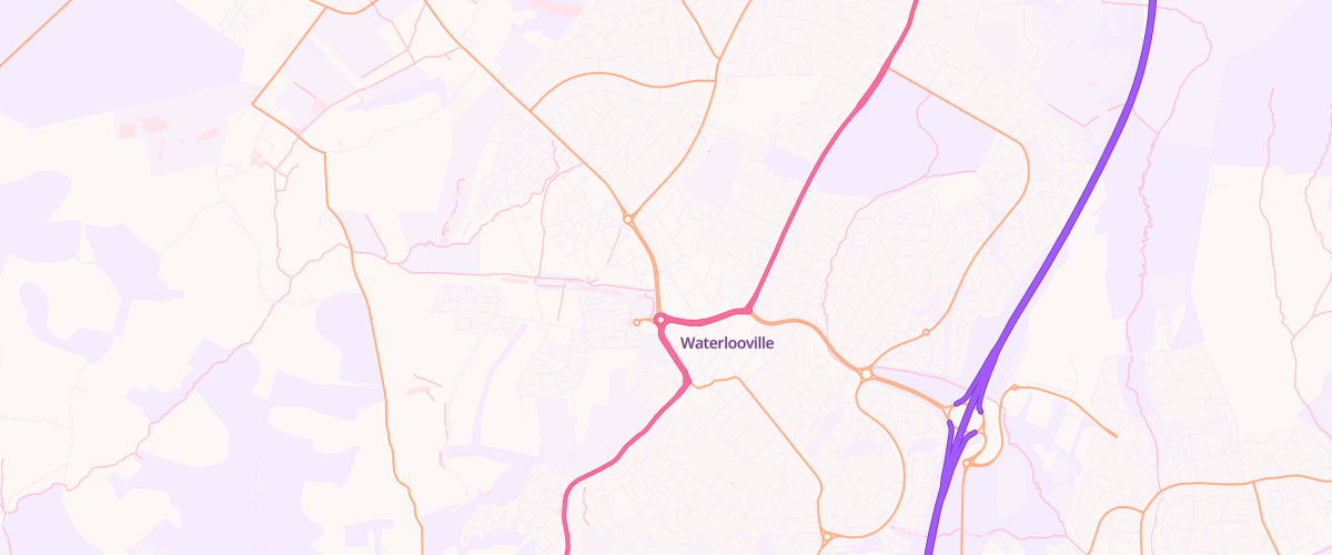 Map showing the location of Sainsburys Waterlooville