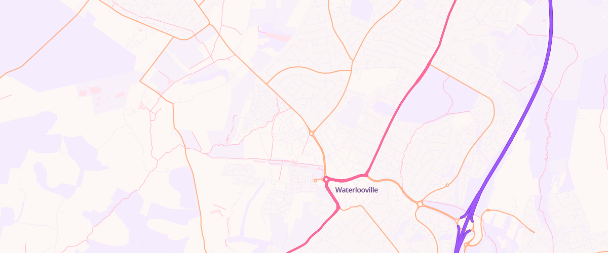 Map showing the location of Rusdene Waterlooville Service Station