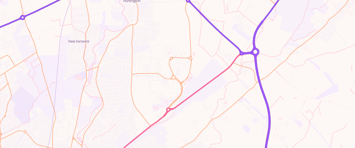 Map showing the location of Asda York Superstore