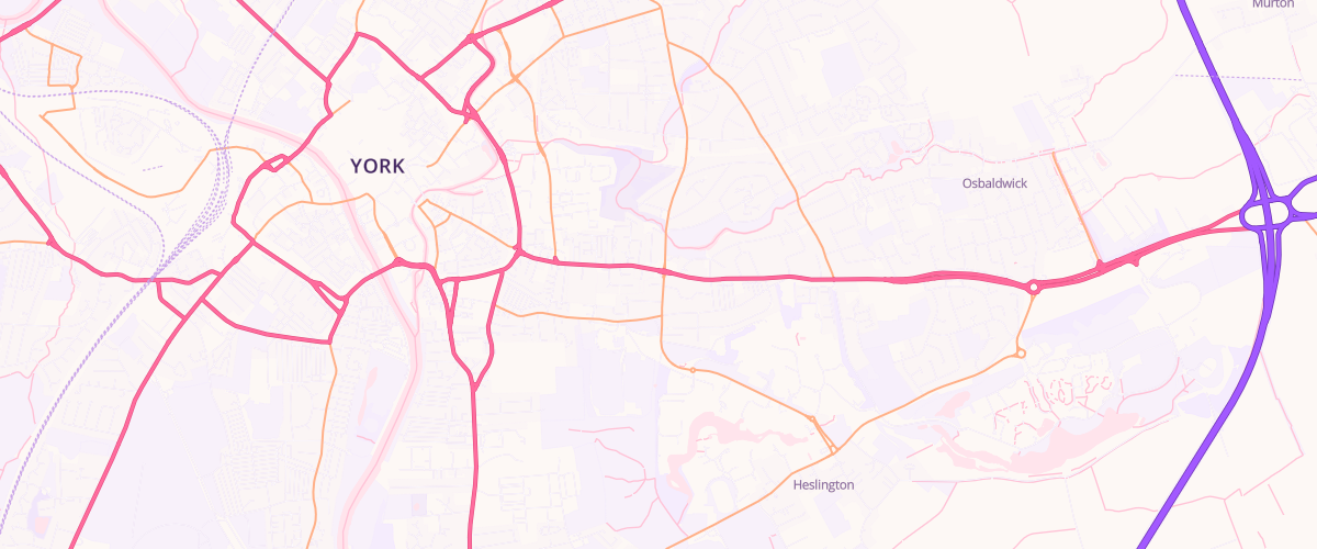 Map showing the location of York Service Station