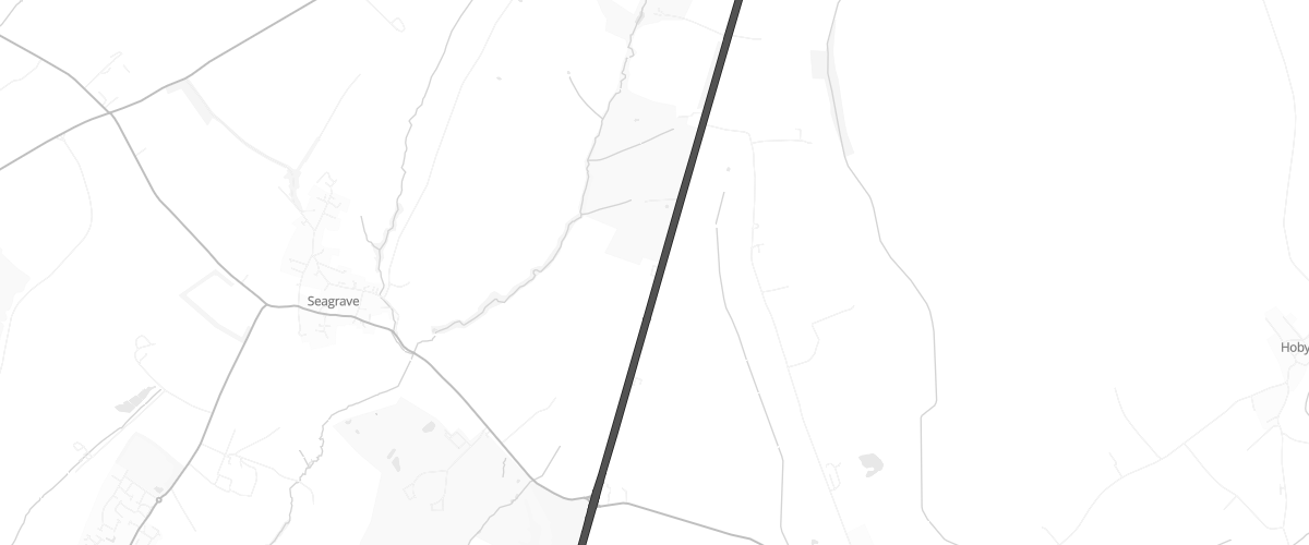 Map showing the location of Shell Thrussington