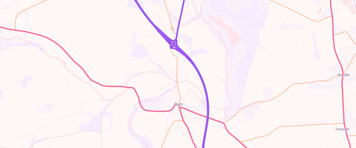 Map showing the location of Asda Blyth Express Petrol