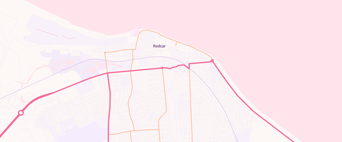 Map showing the location of Redcar Superstore Petrol Filling