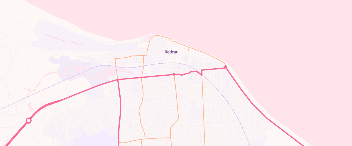 Map showing the location of Mfg Morrisons Redcar