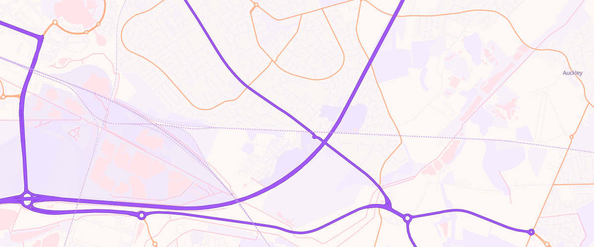 Map showing the location of Bessacarr Esso Express