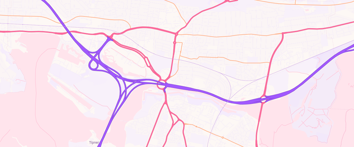 Map showing the location of Rontec Portsbridge