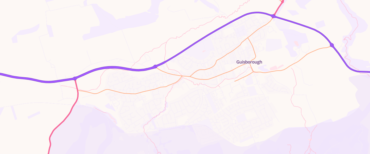 Map showing the location of Asda Westend Guisborough Express
