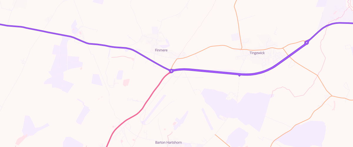 Map showing the location of Eg Finmere Pfs