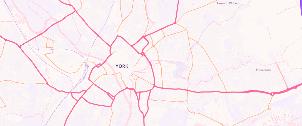 Map showing the location of Mfg Morrisons York Foss