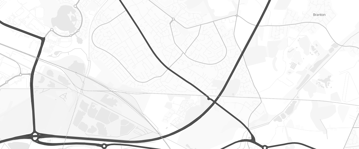 Map showing the location of Bessacarr Esso Express