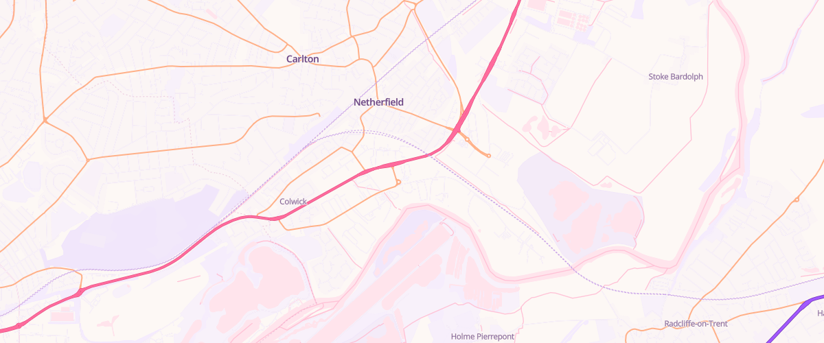 Map showing the location of Sainsburys Colwick