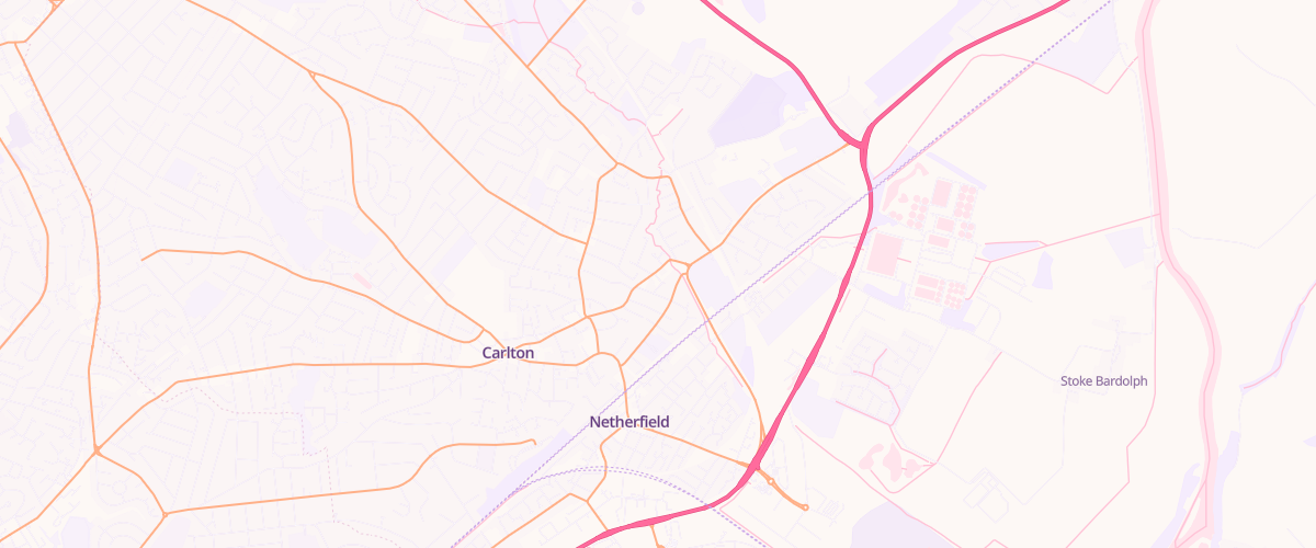Map showing the location of Carlton Service Station