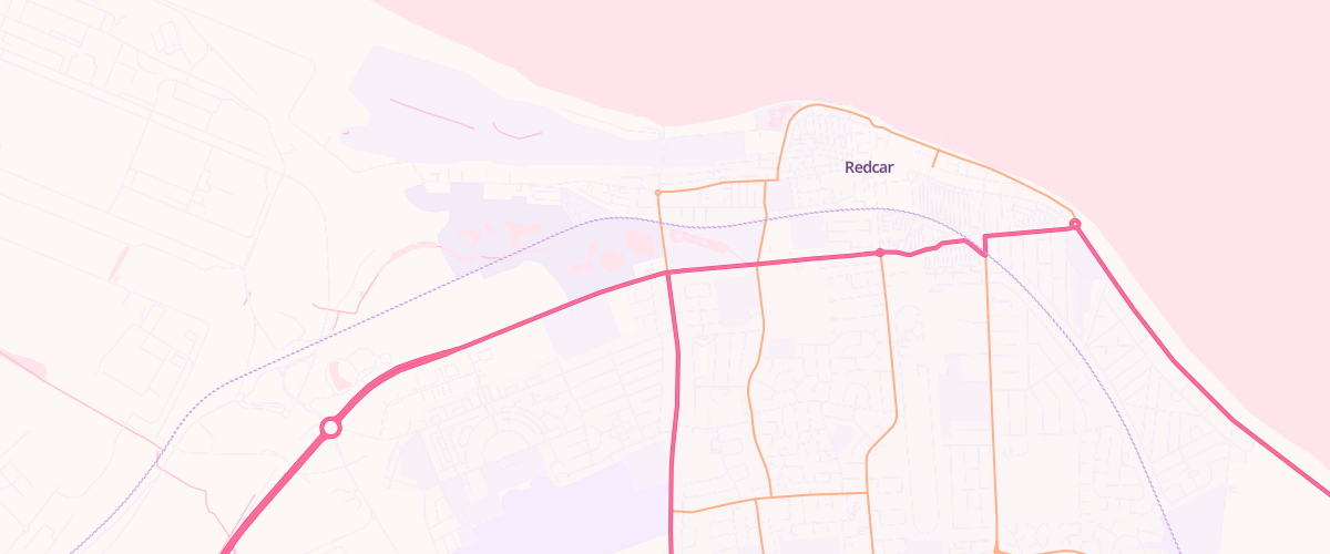 Map showing the location of Mfg Redcar