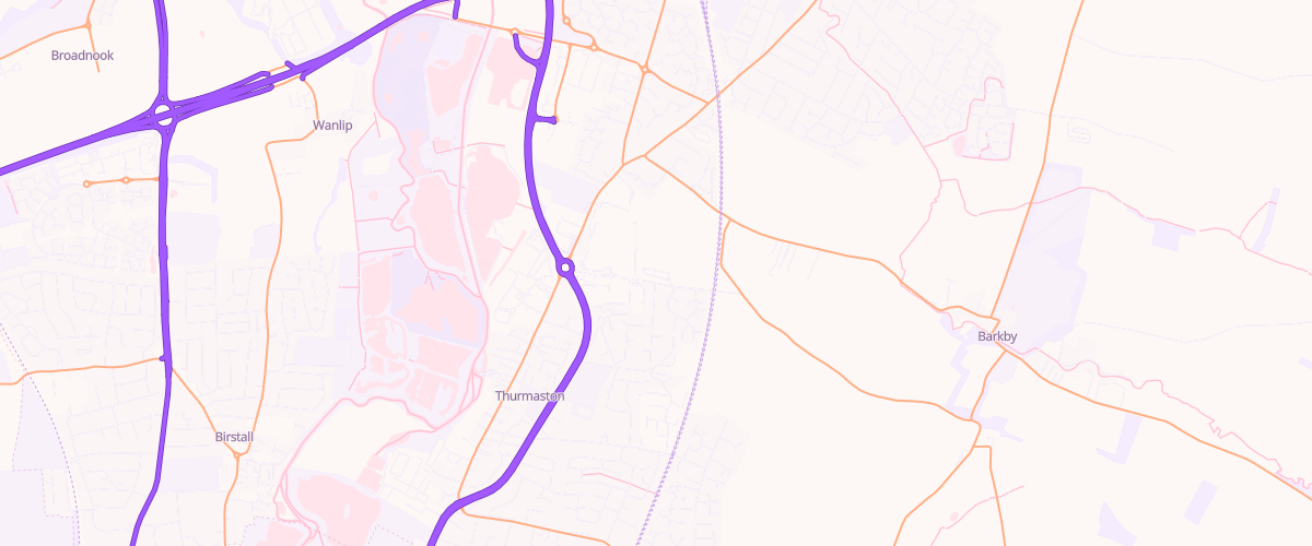 Map showing the location of Asda Thurmaston Superstore