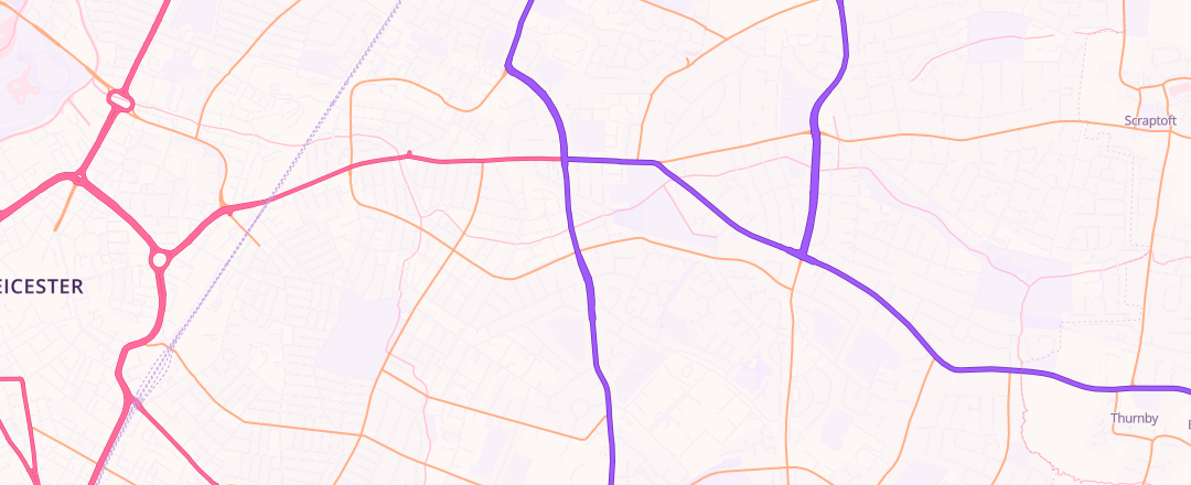 Map showing Green Lane Mot Centre Ltd, Leicester