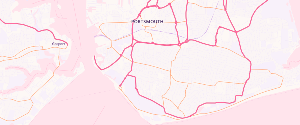 Map showing the location of Green Road Service Station