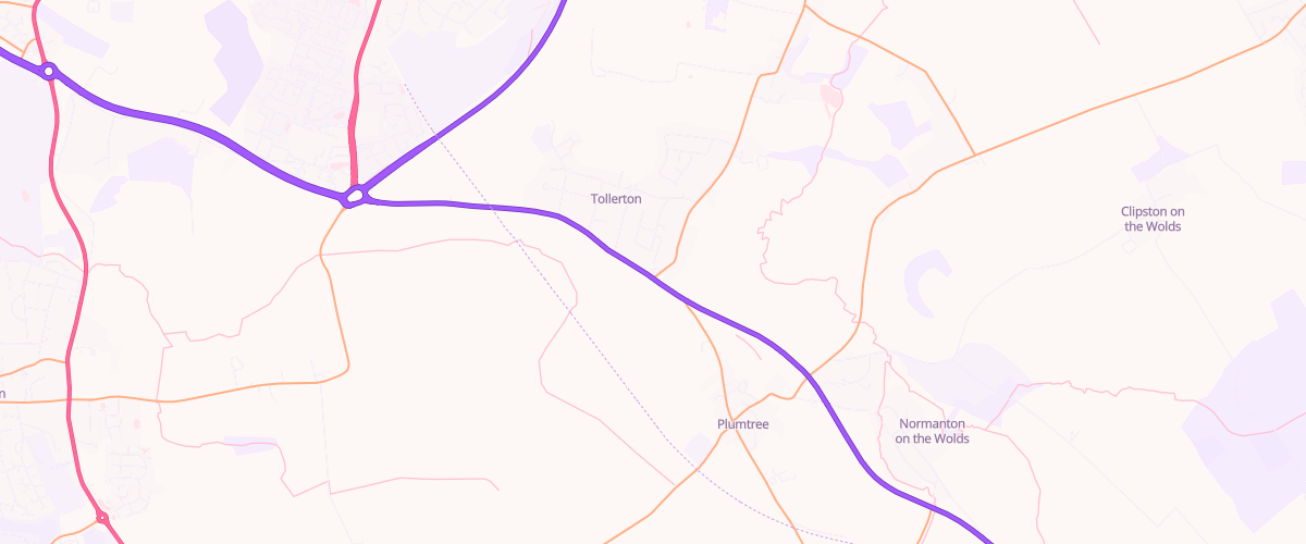 Map showing the location of Shell Little Waitrose Tollerton