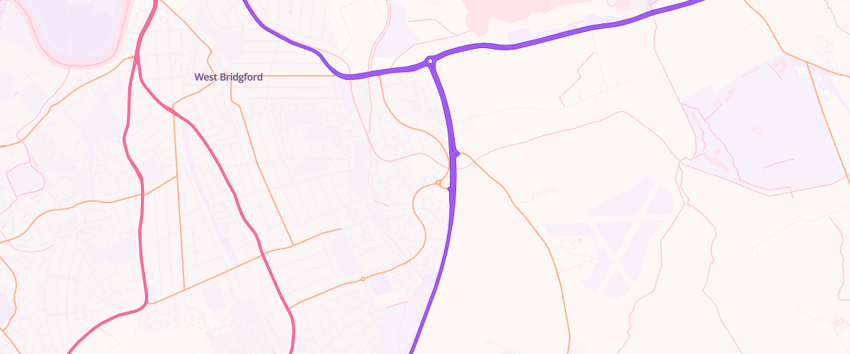 Map showing the location of Mfg Morrisons Gamston