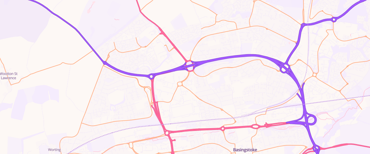 Map showing the location of Houndmills Service Station