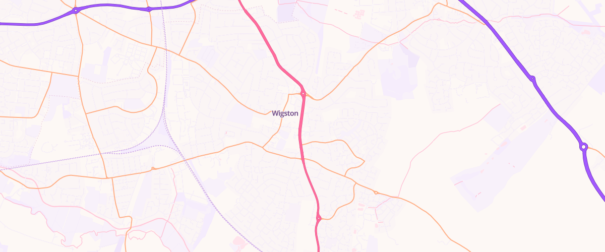 Map showing the location of Rontec Wigston