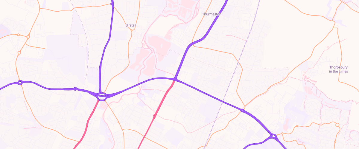 Map showing the location of Sainsburys Leicester North