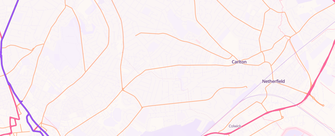 Map showing Wheldons Garage Limited, Nottingham