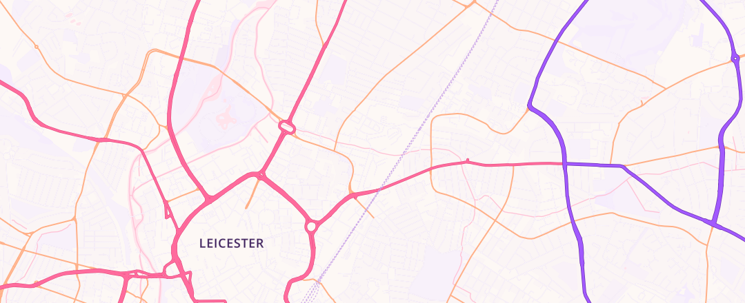 Map showing Leicester City Testing, Leicester