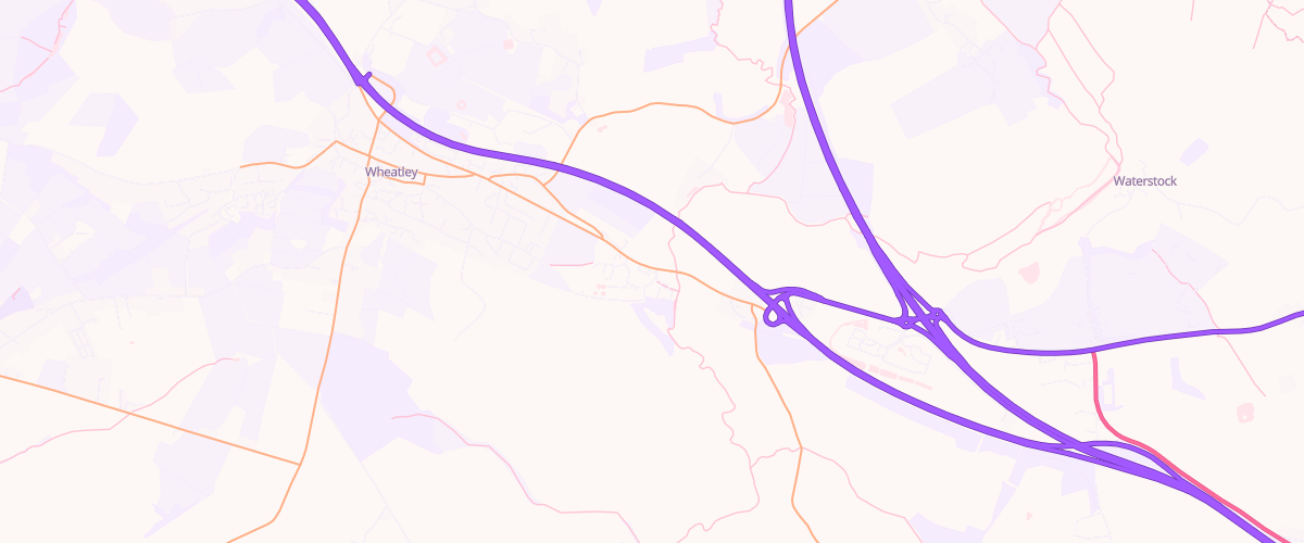 Map showing the location of Asda Wheatley Superstore