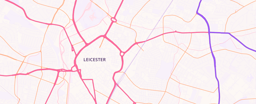 Map showing Mash Auto's Ltd, Leicester