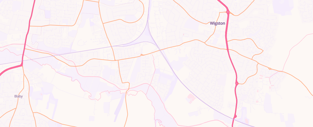 Map showing Cartec @magna Limited, Wigston