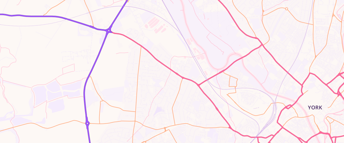 Map showing the location of Asda York Express Petrol