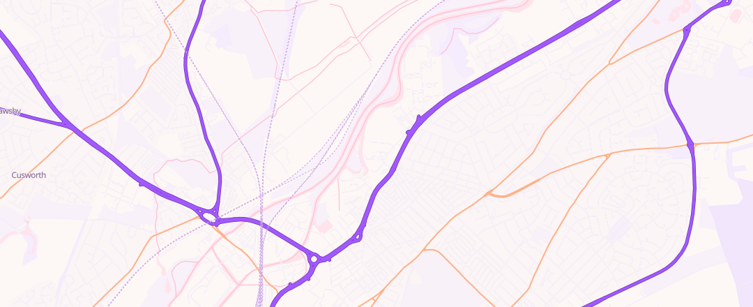 Map showing M Deen Autos, Doncaster