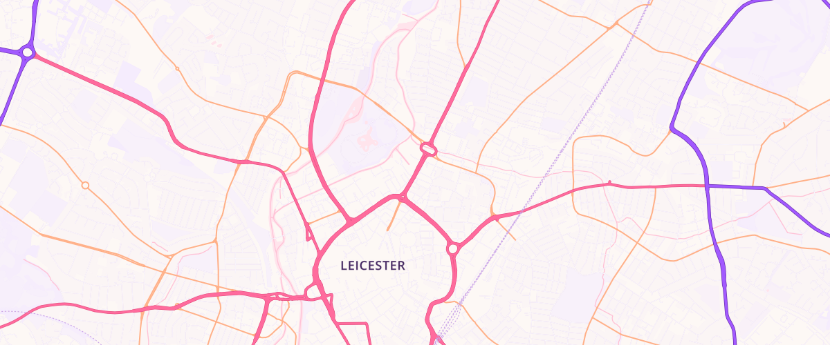 Map showing the location of Mfg Flyover