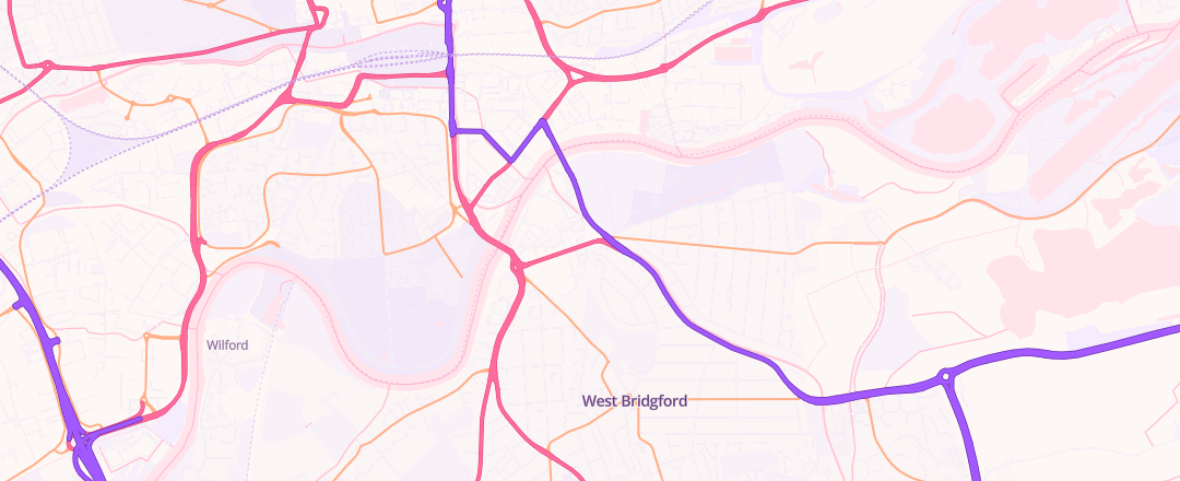 Map showing David Drew Garages Limited, Nottingham