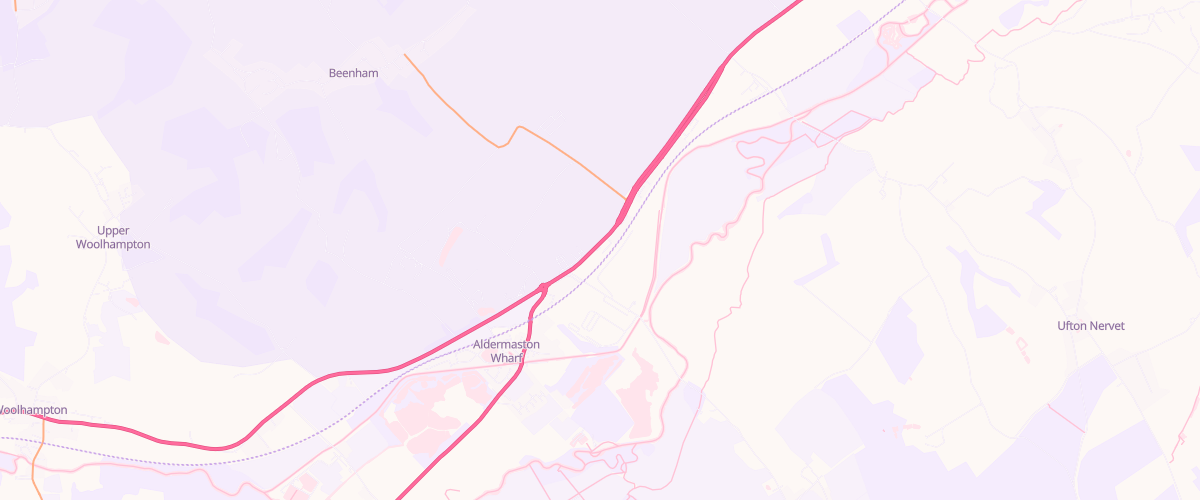 Map showing the location of Mfg Aldermaston