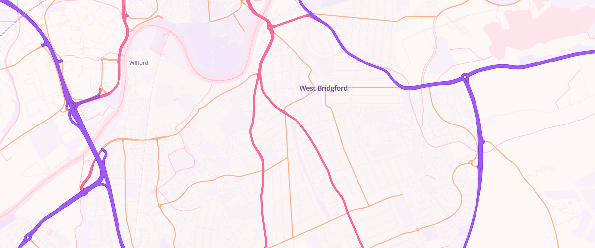 Map showing the location of Sainsburys Melton Road Nottingham