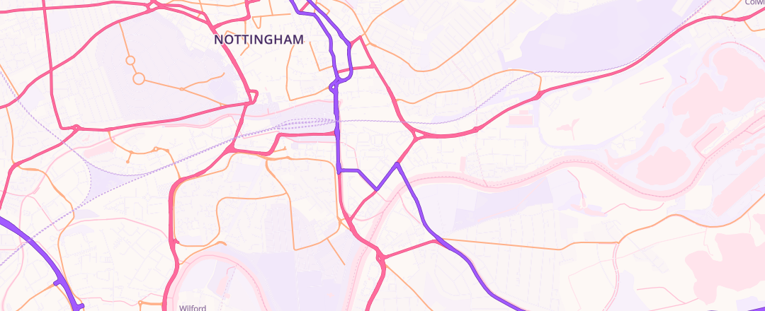 Map showing Nottingham Alignment Services Limited, Nottingham