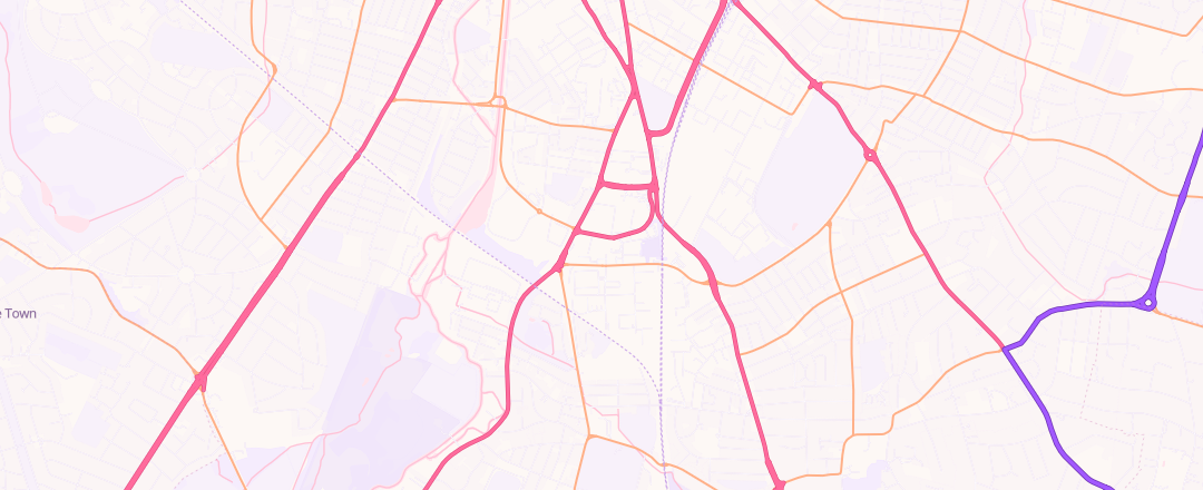 Map showing Drive Vauxhall Leicester, Leicester