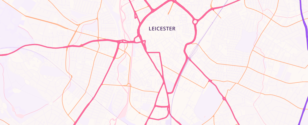 Map showing S J Martin Autocare, Leicester