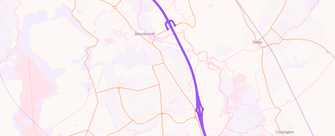 Map showing Albar Autos Mountsorrel, Loughborough