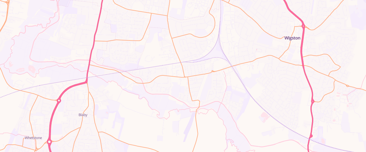 Map showing the location of St Thomas Road Service