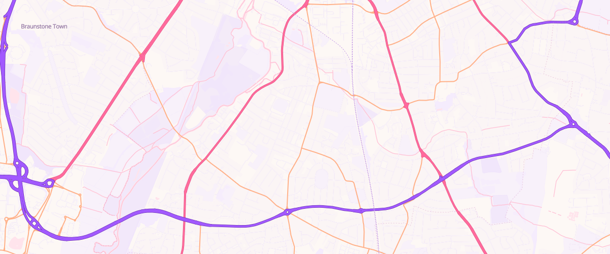 Map showing the location of Bp Saffron Lane